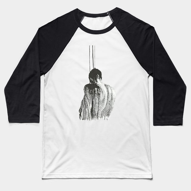 Man in the shower Baseball T-Shirt by Maatuk shirts